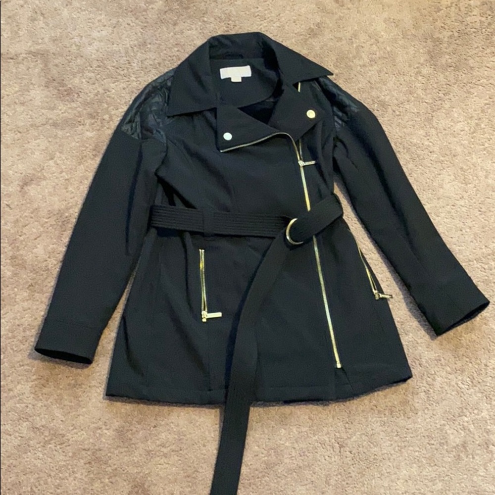Black Michael Kors side zip jacket